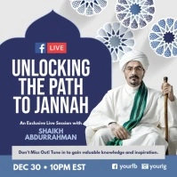 Geometric Islamic Lecture Facebook Live Instagram Post template