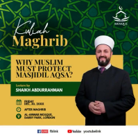 Geometric Islamic Lecture Facebook Live Template Instagram Post