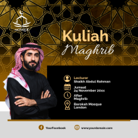 Geometric Kuliah Maghrib Mosque Template Instagram Post