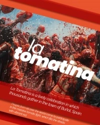 Geometric La Tomatina Instagram Portrait template