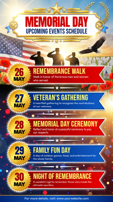 Memorial Day Events Template | PosterMyWall