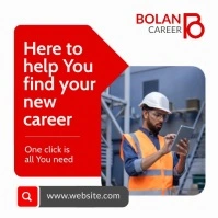 geometric minimal red and white geometric cor โพสต์บน Instagram template