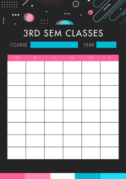 Copy of Geometric Modern Computer Class Schedule | PosterMyWall