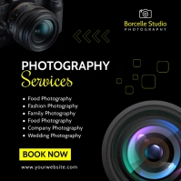Geometric Photography Services Flyer Instagram Post template