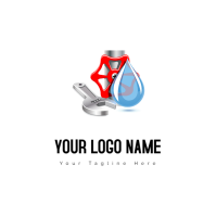 Geometric Plumbing Fixtures Berogailu Plumber Pipe Logo Logotyp template