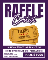 Geometric Raffle Ticket Contest Invitation Instagram Portrait template
