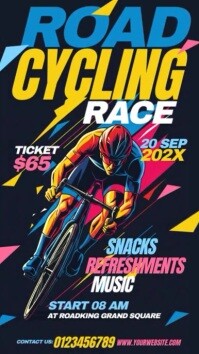 Geometric Road Cycling Race Event Instagram Story template