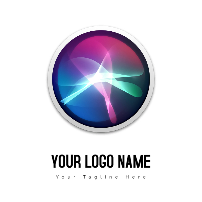 Geometric Round White Logo Template | PosterMyWall