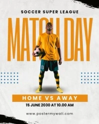 Geometric Soccer Match Day Instagram Portrait template
