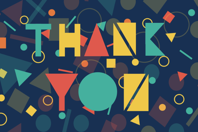 Geometric Thank You Printable Card Template | PosterMyWall