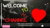 Geometric Welcome To My Channel  Digital Display (16:9) template