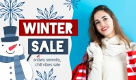 Geometric Winter Sale Tag Tanda template