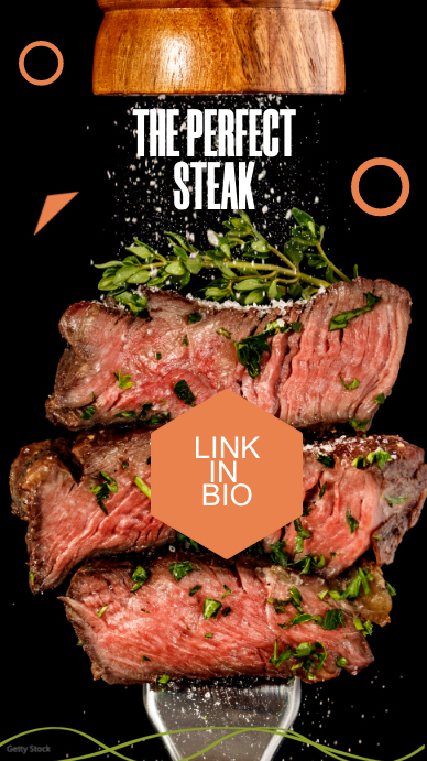 Geometrical Steak Food Restaurant Recipe Inst Instagram-verhaal template