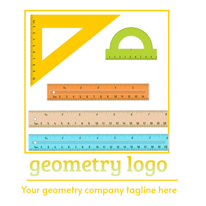 geometry logo geometry poster design math logo Logótipo template