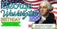 George Washington Day Celebration Flyer auf Facebook geteiltes Bild template