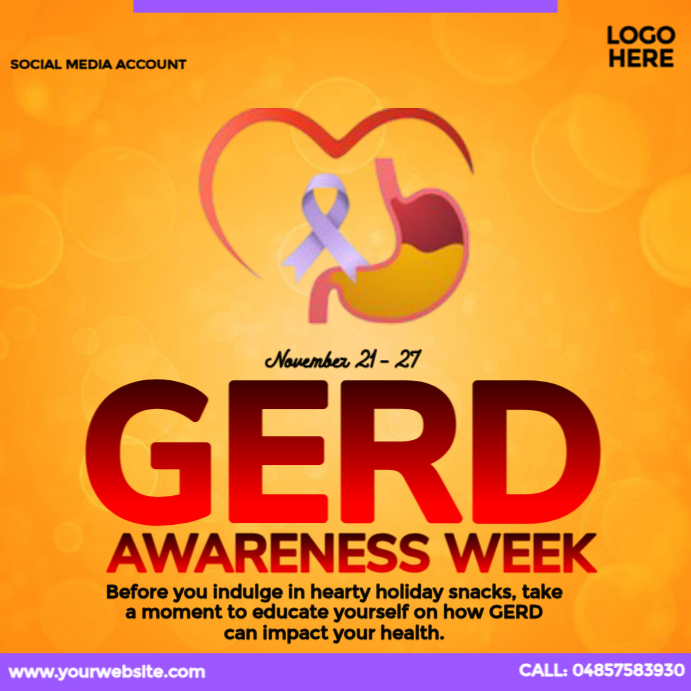 Gerd Advertisement GERD Awareness Week Ad Template | PosterMyWall