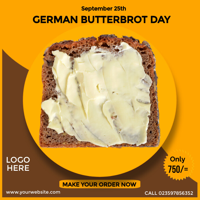 German Butterbrot Day Instagram Post template