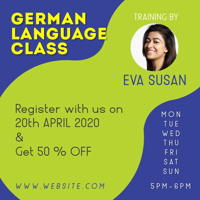 German classes Template | PosterMyWall
