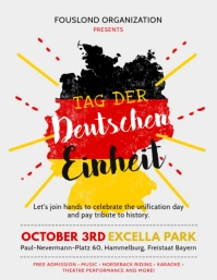 German Day of Unity Flag Flyer Template