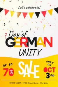 German Day of Unity Retail Poster Template