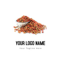 Белый German Shepherd  Puppy Dog Food Pet Food Logo Logo Template