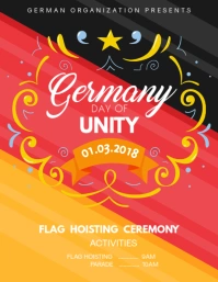 German Unity Day Creative Flyer Template Volantino (US Letter)