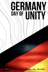 German Unity Day Poster template