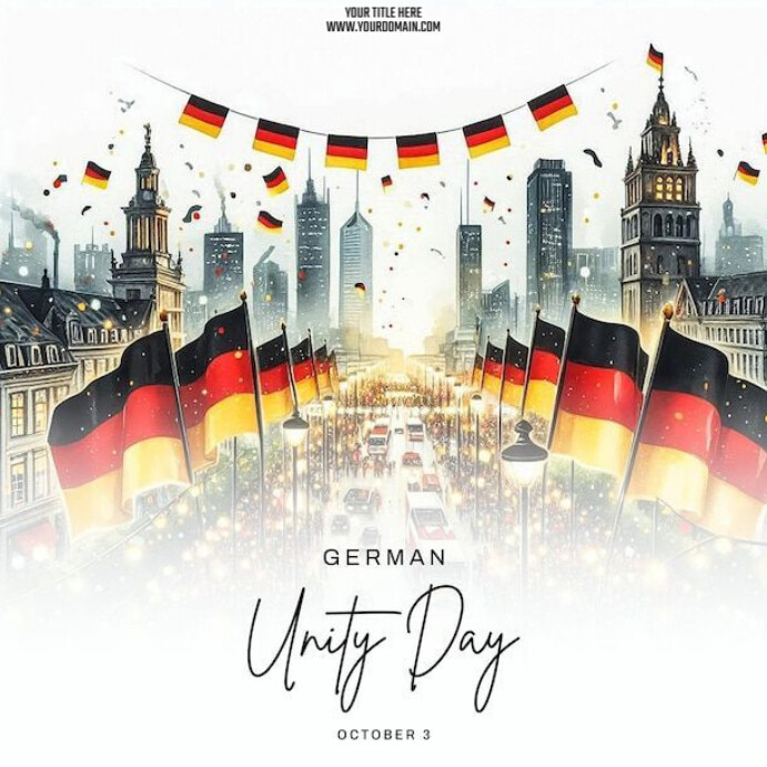 German Unity Day Instagram Post template