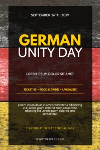 German Unity Day Flyer Design TEmplate Plakat
