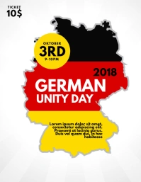 German unity day Flyer Template