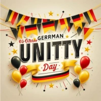 German Unity Day Instagram Post Instagram-Beitrag template