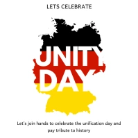 German Unity Day Instagram Post template