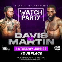 Gervonta Davis vs Frank Martin Instagram Post template