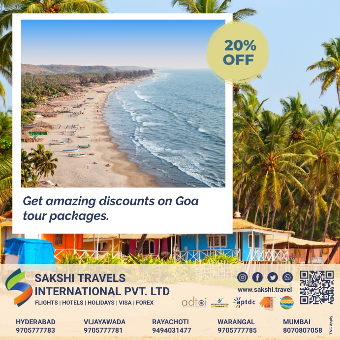 Goa Flyer Get amazing discounts on Goa tour packages Template | PosterMyWall
