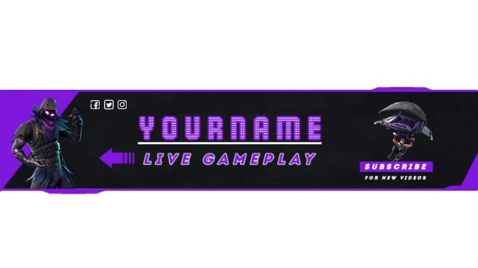 get editable youtube banner for gaming 2048x1152 template