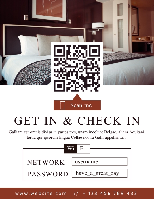 get in & check in flyer restaurant banner tem Template | PosterMyWall