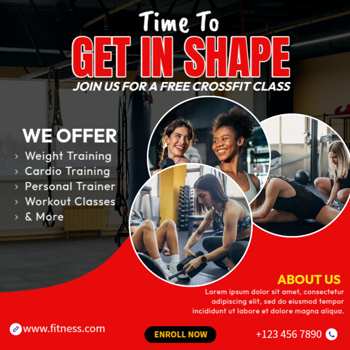 Copy of Get In The Shape Ads | PosterMyWall
