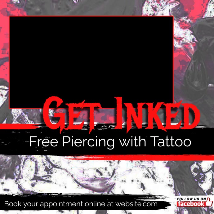 Copy of Get Inked Tattoo and Piercing Ad | PosterMyWall
