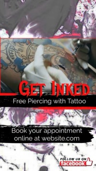 Get Inked Tattoo and Piercing Ad Template | PosterMyWall