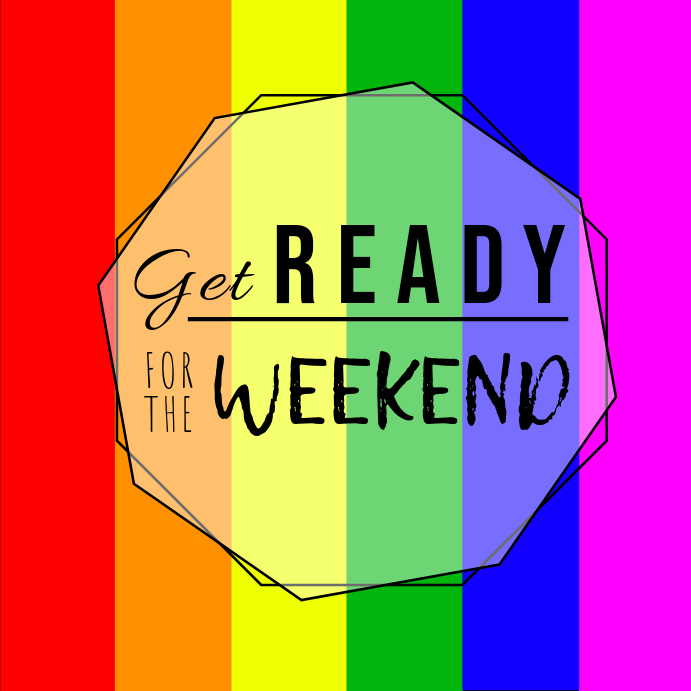 Get Ready For the weekend rainbow instagram Wpis na Instagrama template