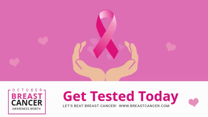 Get Tested Cancer Get Tested Ad Breast Cancer Awareness Video Template | PosterMyWall