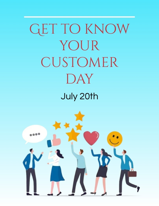Get To Know Your Customer Day Flyer (US Letter) template