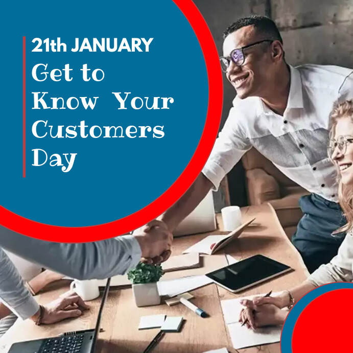 get to know your customers day Instagram Post template