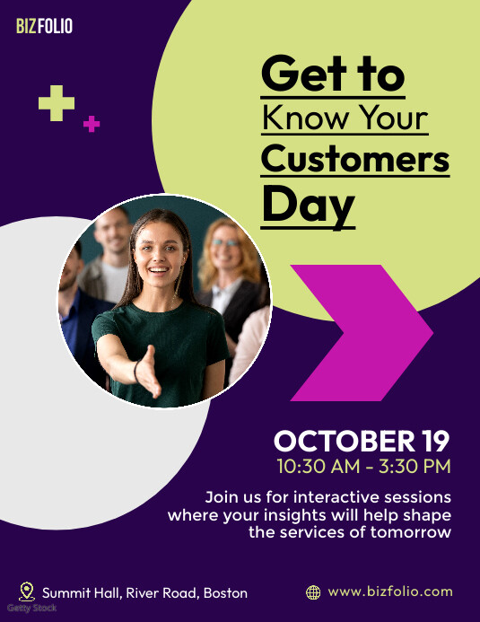 Get to Know Your Customers Day Template Flyer (US Letter)