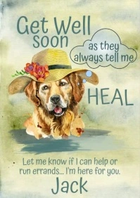 Get Well Card A5 template