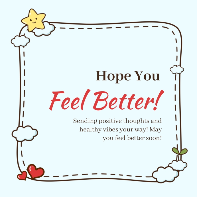 get well soon,congrats,event Instagram Post template