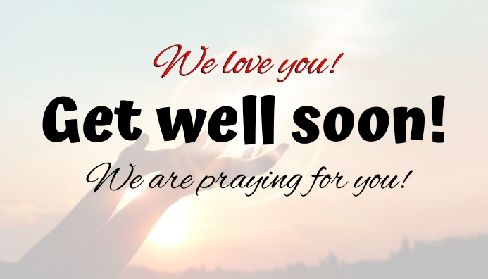 Get well soon card! template