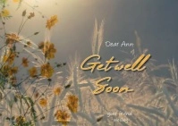 get well soon card design template A6