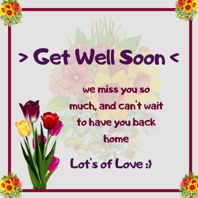 Get Well Soon Card Free Template Postermywall Get Well Soon Card Free Template Postermywall