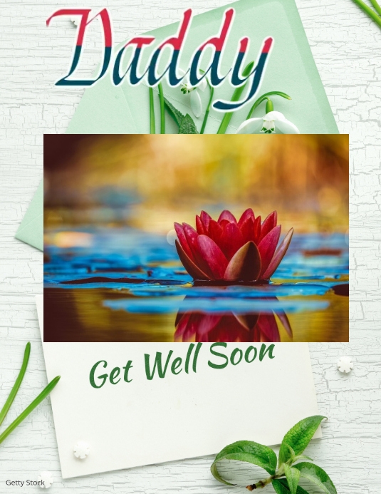 Get Well Soon Dad Pamflet (Letter AS) template